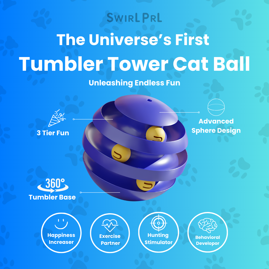 SwirlPRL™ Tumbler Tower Cat Ball